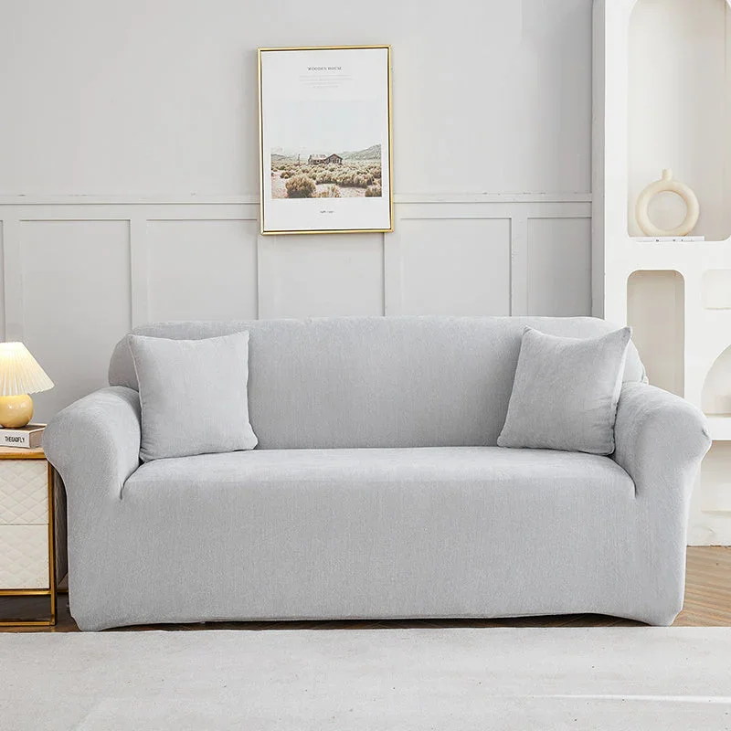 Sofa Cover - Snow Neil - Light Grey - Adaptable & Expandable