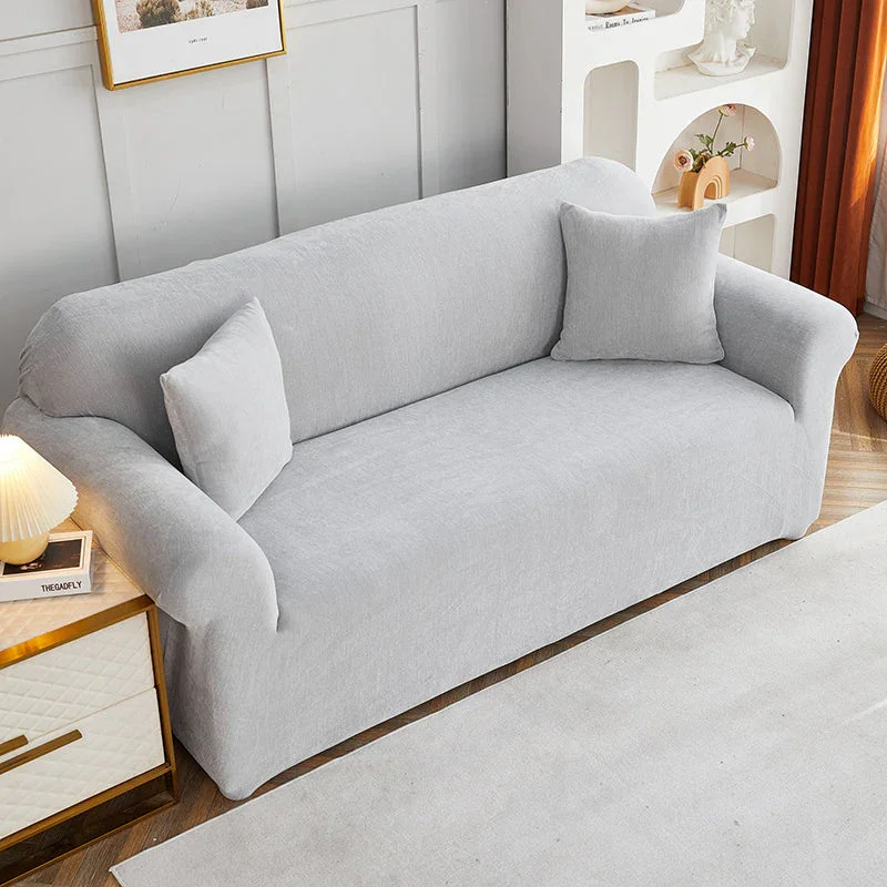 Sofa Cover - Snow Neil - Light Grey - Adaptable & Expandable - Image 4
