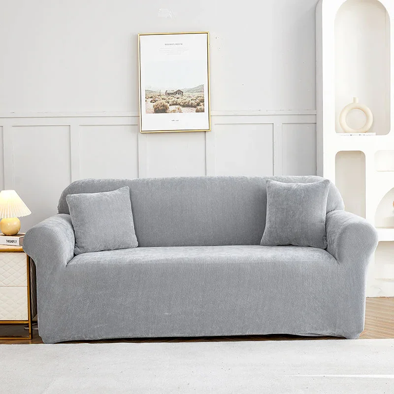 Sofa Cover - Snow Neil - Neutral Grey - Adaptable & Expandable