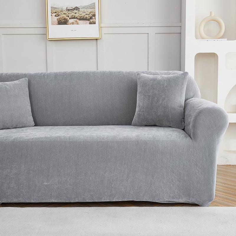 Sofa Cover - Snow Neil - Neutral Grey - Adaptable & Expandable - Image 4