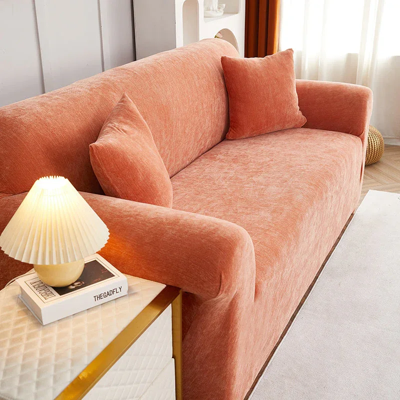 Sofa Cover - Snow Neil - Premium Orange - Adaptable & Expandable - Image 2