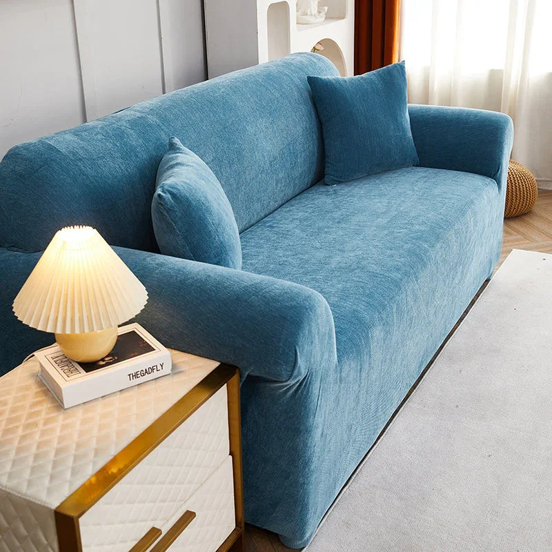 Sofa Cover - Snow Neil - Serene Blue - Adaptable & Expandable - Image 2