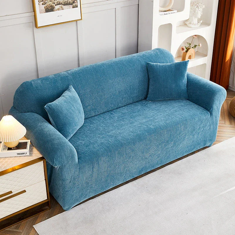 Sofa Cover - Snow Neil - Serene Blue - Adaptable & Expandable - Image 4