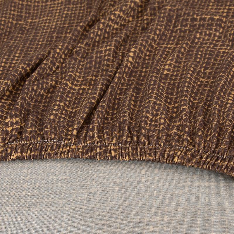Sofa Cover - Spotted Pattern - Brown-Gold - Adaptable & Expandable - Image 3