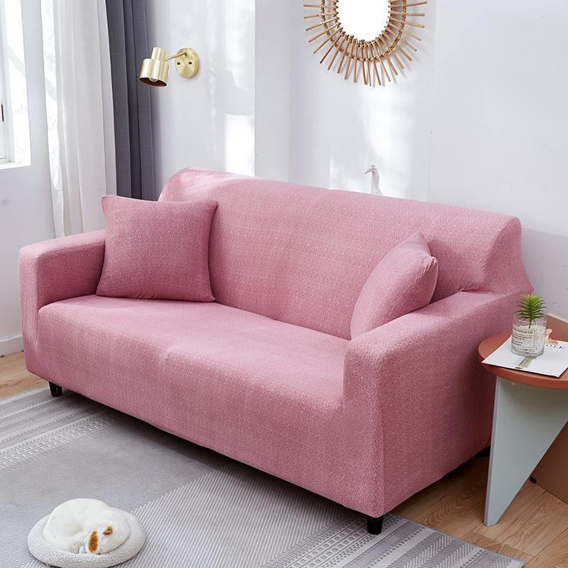Sofa Cover - Spotted Pattern - Candy Pink - Adaptable & Expandable