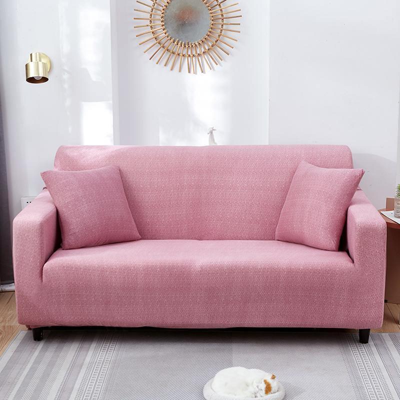 Sofa Cover - Spotted Pattern - Candy Pink - Adaptable & Expandable - Image 4