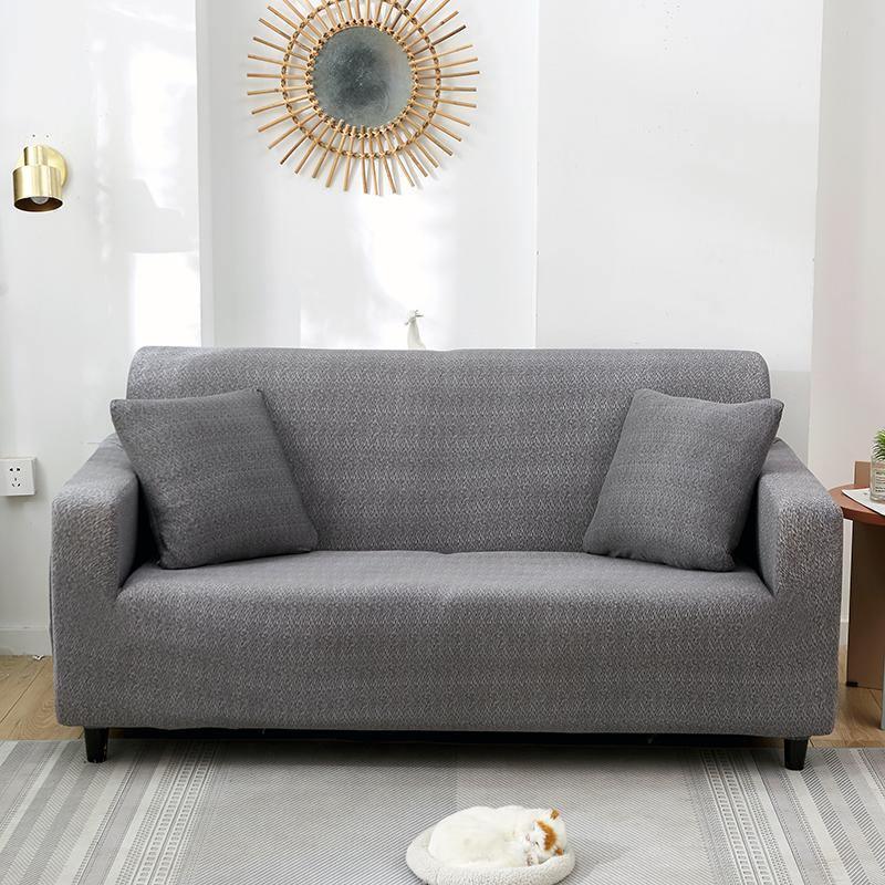Sofa Cover - Spotted Pattern - Grey - Adaptable & Expandable - Image 6