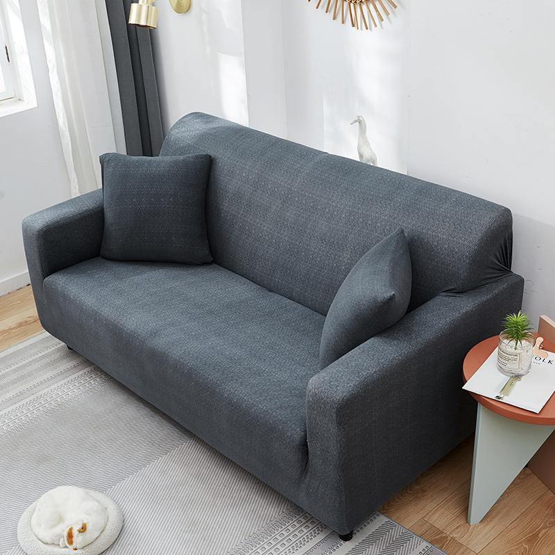 Sofa Cover - Spotted Pattern - Anthracite Grey - Adaptable & Expandable - Image 5