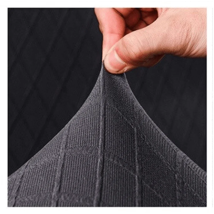 Sofa Cover - Wide Jacquard - Black - Adaptable & Expandable - Image 3