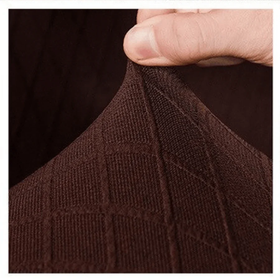 Sofa Cover - Wide Jacquard - Brown - Adaptable & Expandable - Image 3