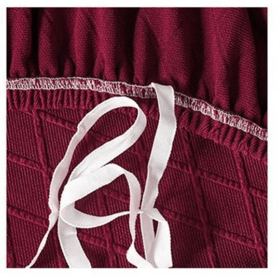 Sofa Cover - Wide Jacquard - Cardinal red - Adaptable & Expandable - Image 3