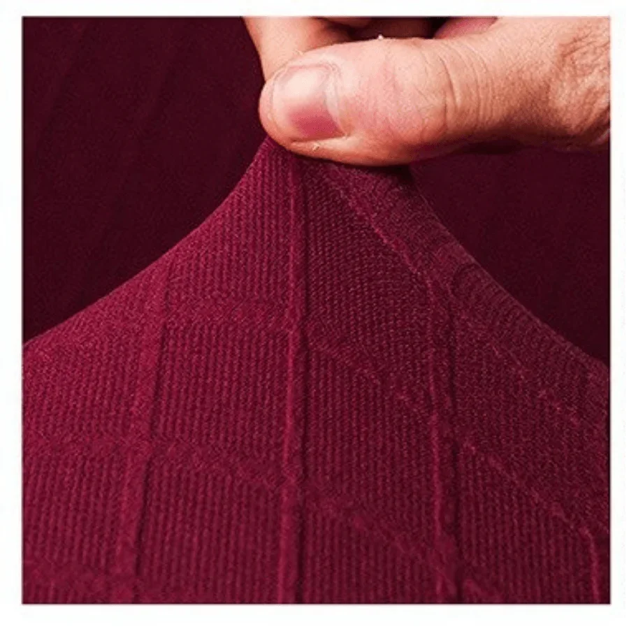 Sofa Cover - Wide Jacquard - Cardinal red - Adaptable & Expandable - Image 4