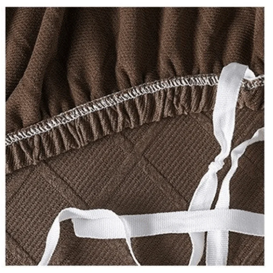 Sofa Cover - Wide Jacquard - Chestnut Brown - Adaptable & Expandable - Image 4