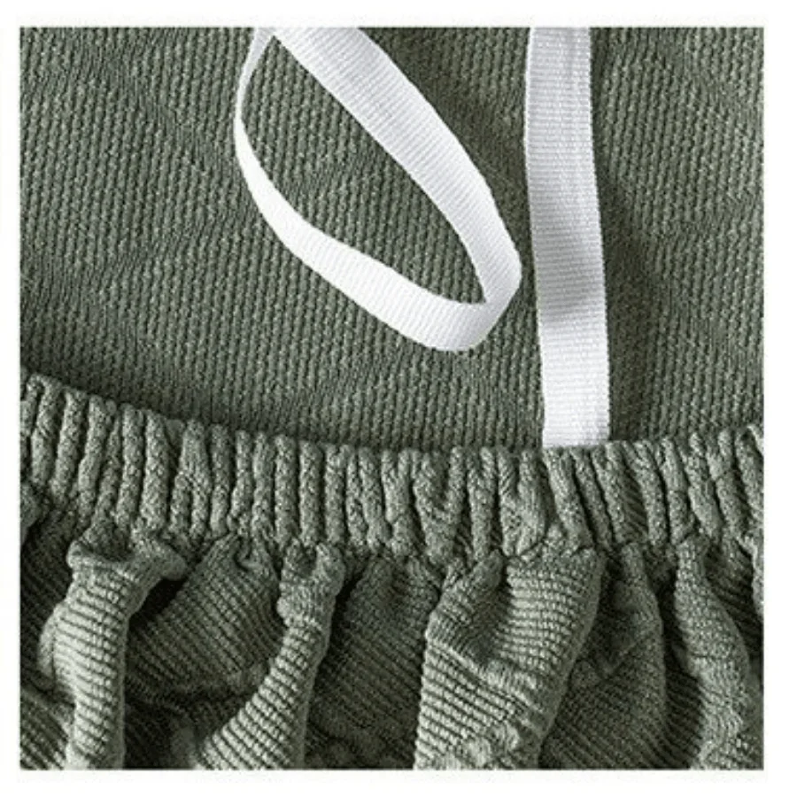 Sofa Cover - Wide Jacquard - Pale Green - Adaptable & Expandable - Image 4