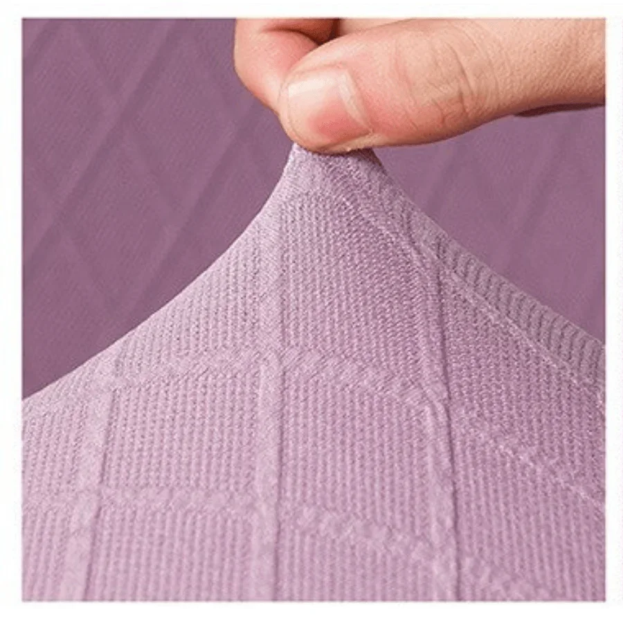 Sofa Cover - Wide Jacquard - Pale Purple - Adaptable & Expandable - Image 3