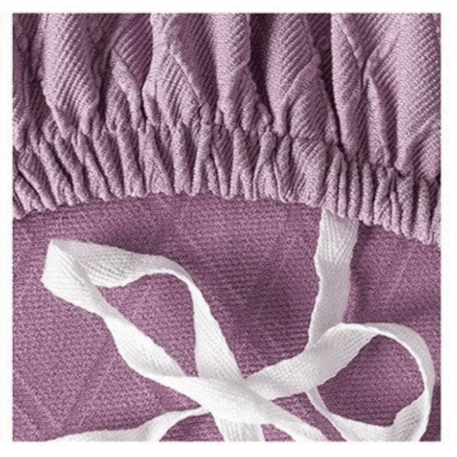 Sofa Cover - Wide Jacquard - Pale Purple - Adaptable & Expandable - Image 4