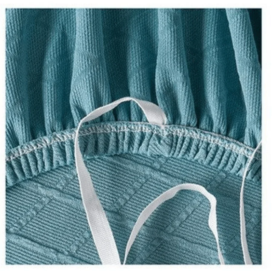 Sofa Cover - Wide Jacquard - Sky Blue - Adaptable & Expandable - Image 3