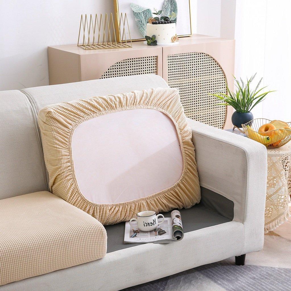 Sofa Cushion Cover - Narrow Jacquard - Cream - Image 4