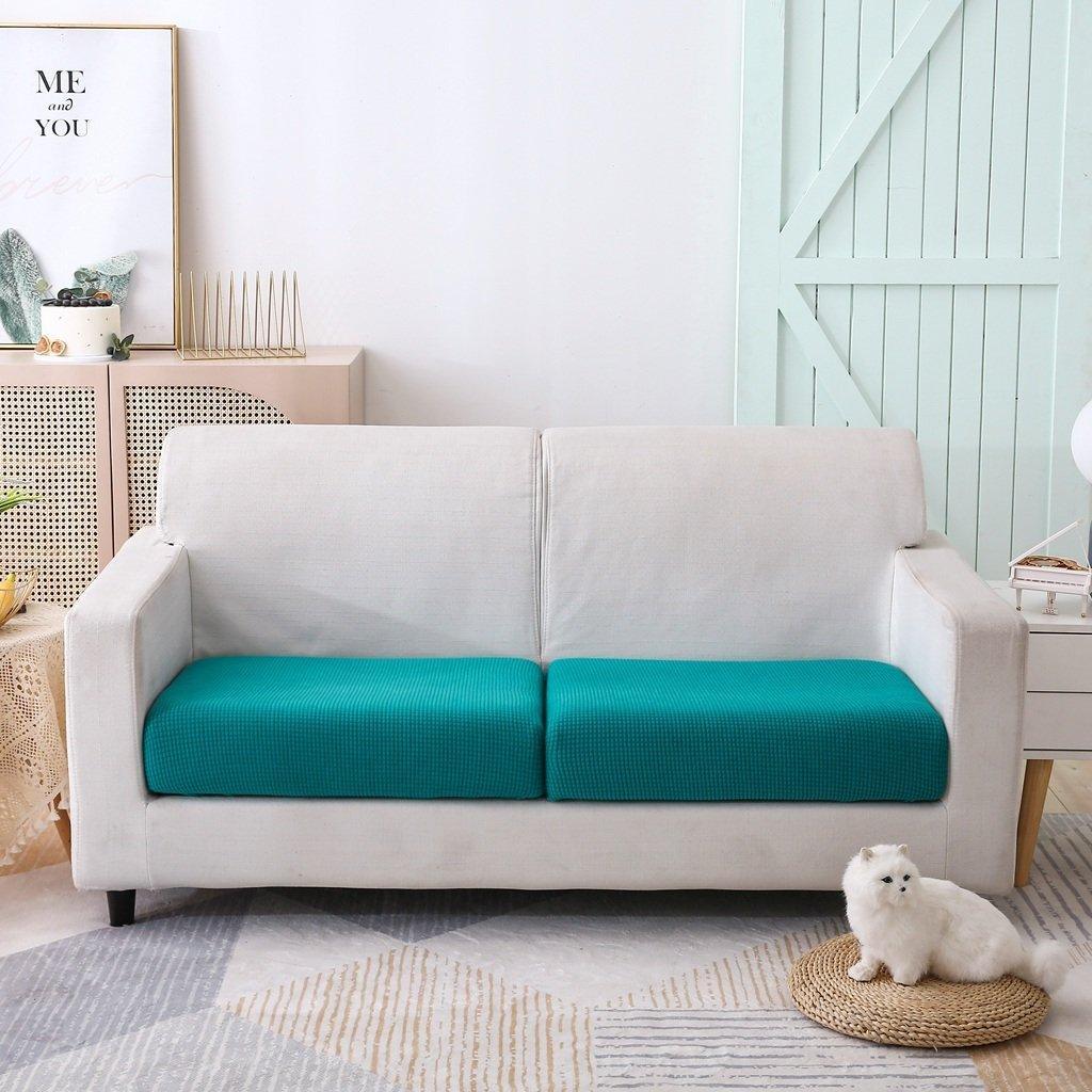 Sofa Cushion Cover - Narrow Jacquard - Bondi Blue - Image 2