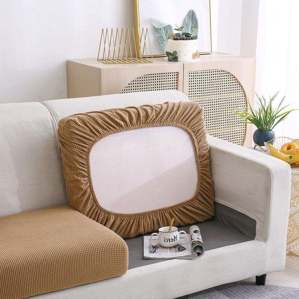 Sofa Cushion Cover - Narrow Jacquard - Chestnut Brown - Image 3