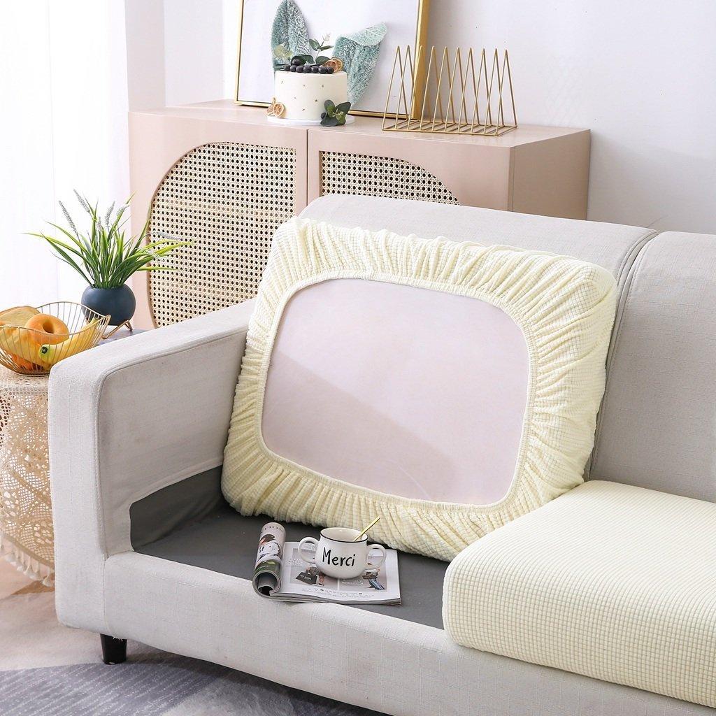 Sofa Cushion Cover - Narrow Jacquard - White - Image 2