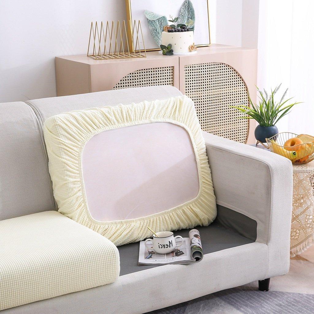 Sofa Cushion Cover - Narrow Jacquard - White - Image 4