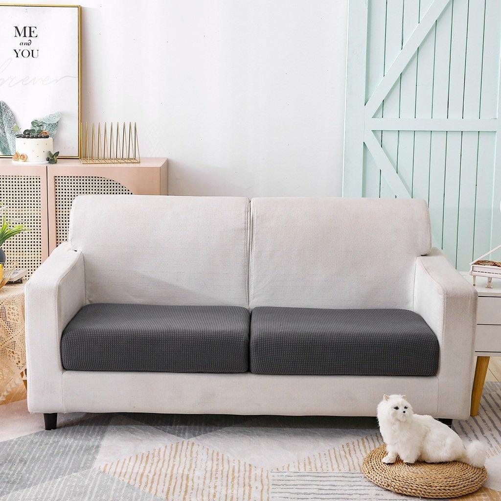 Sofa Cushion Cover - Narrow Jacquard - Dark Grey