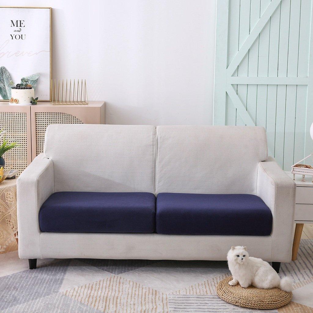 Sofa Cushion Cover - Narrow Jacquard - Navy blue