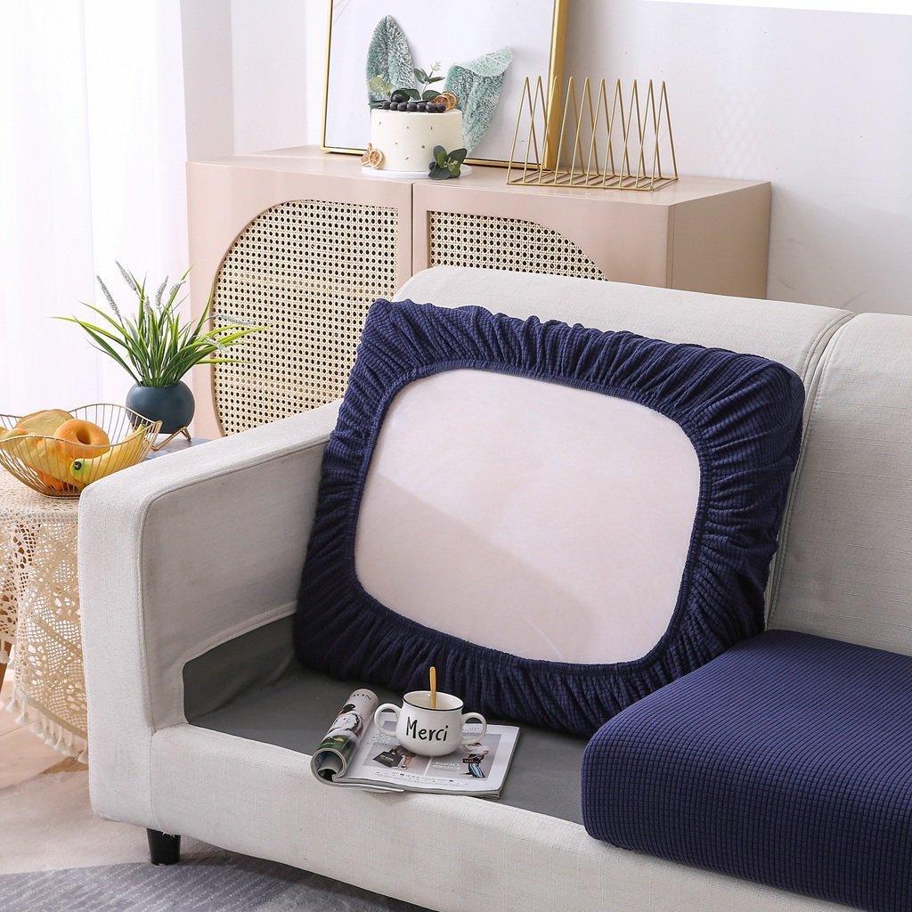 Sofa Cushion Cover - Narrow Jacquard - Navy blue - Image 2