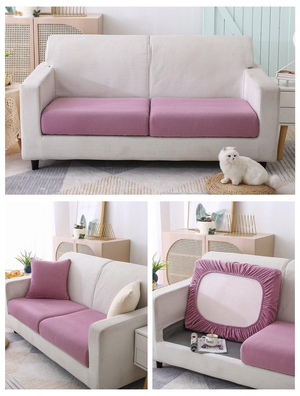 Sofa Cushion Cover - Narrow Jacquard - Pink - Image 3