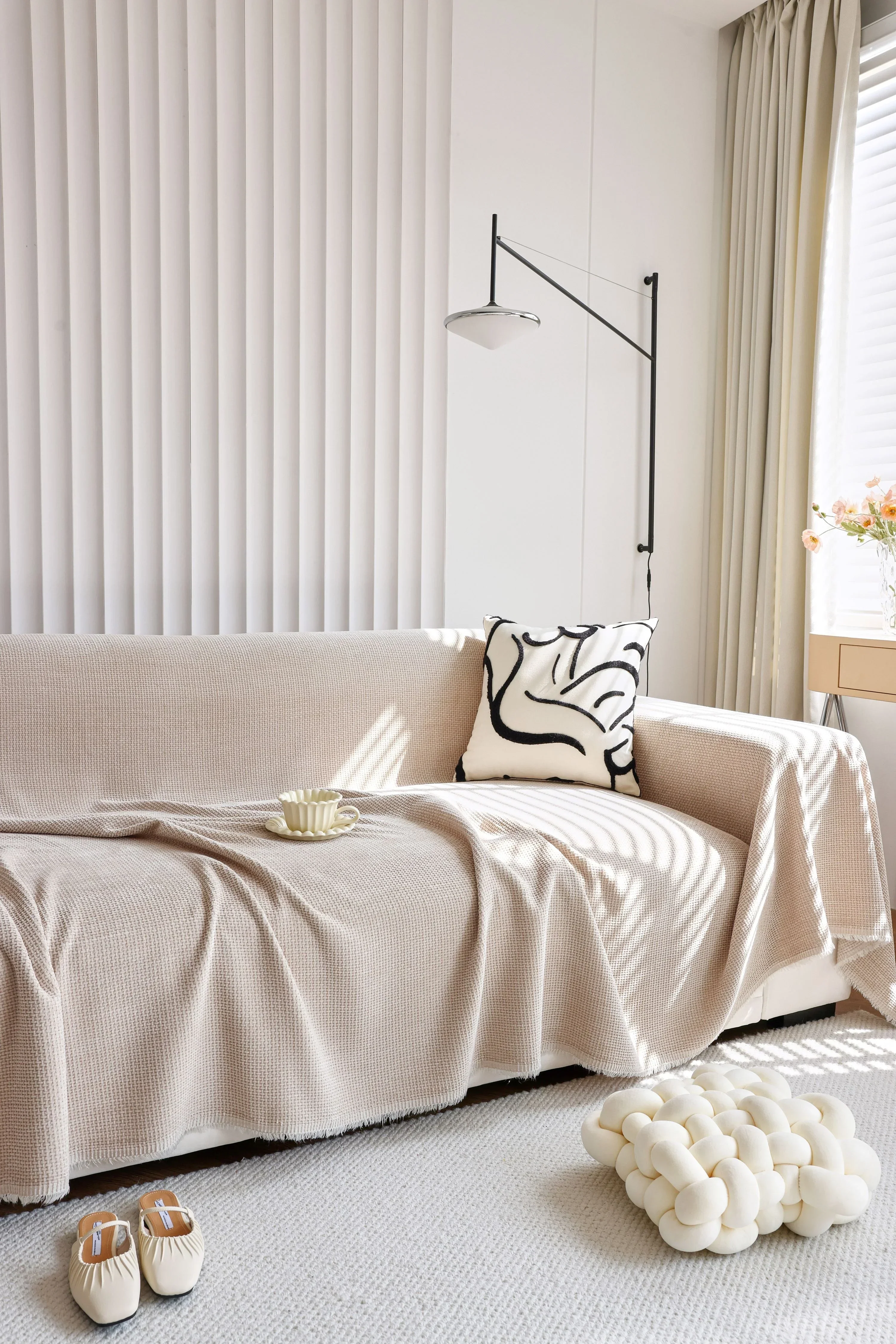 Sofa Throw - Coveri - Khaki - Image 3