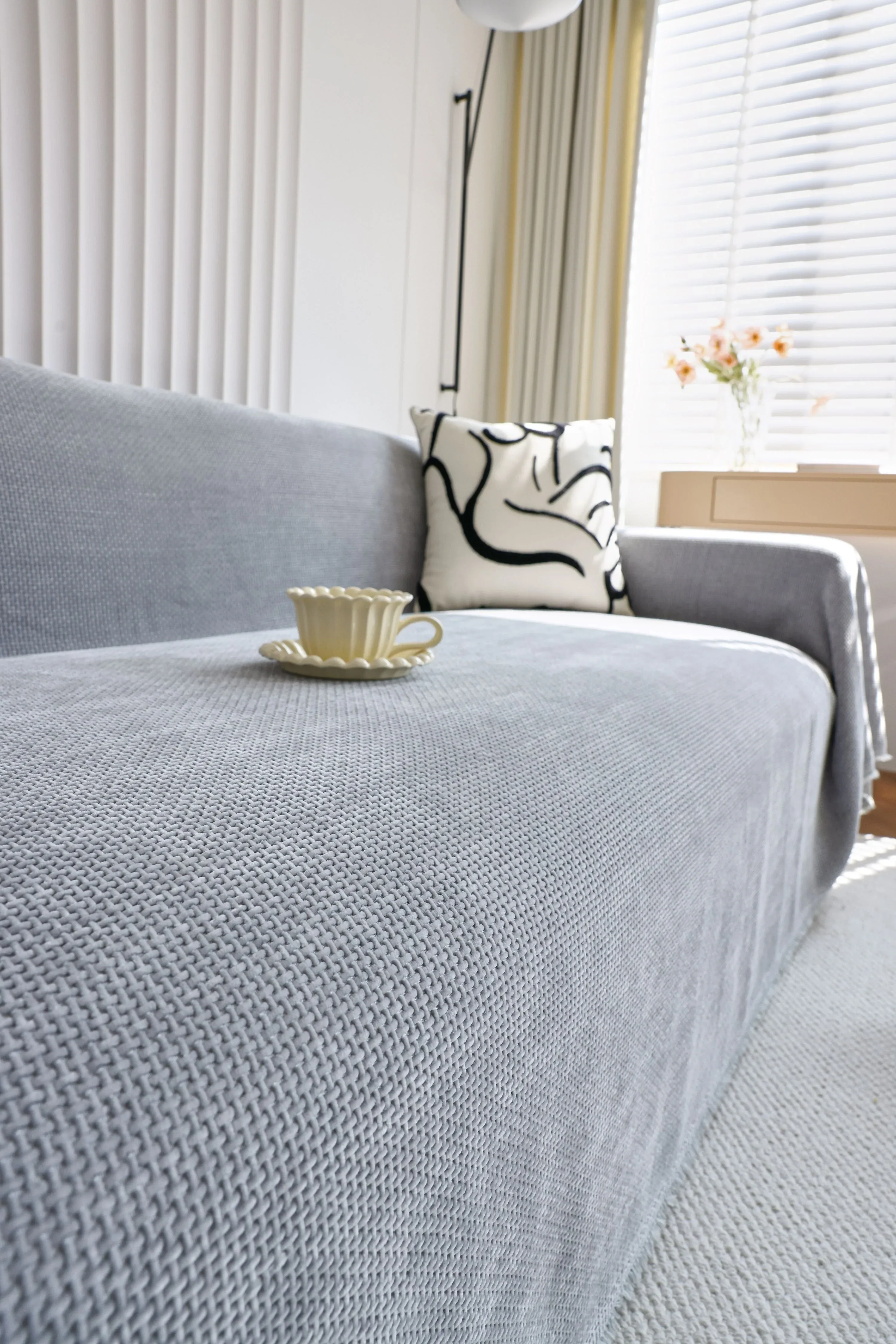Sofa Throw - Coveri - Light Gray - Image 3