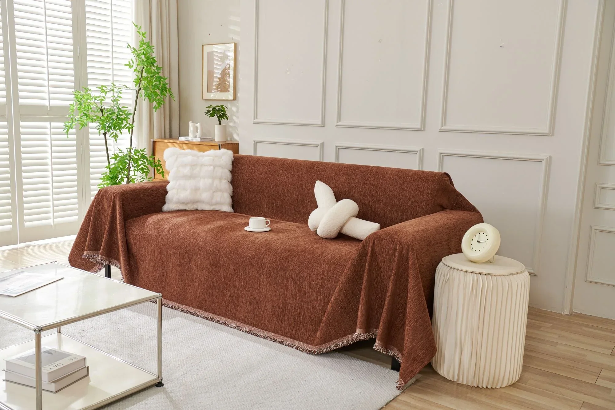 Sofa Throw - Elligate - Chocolate - Image 2