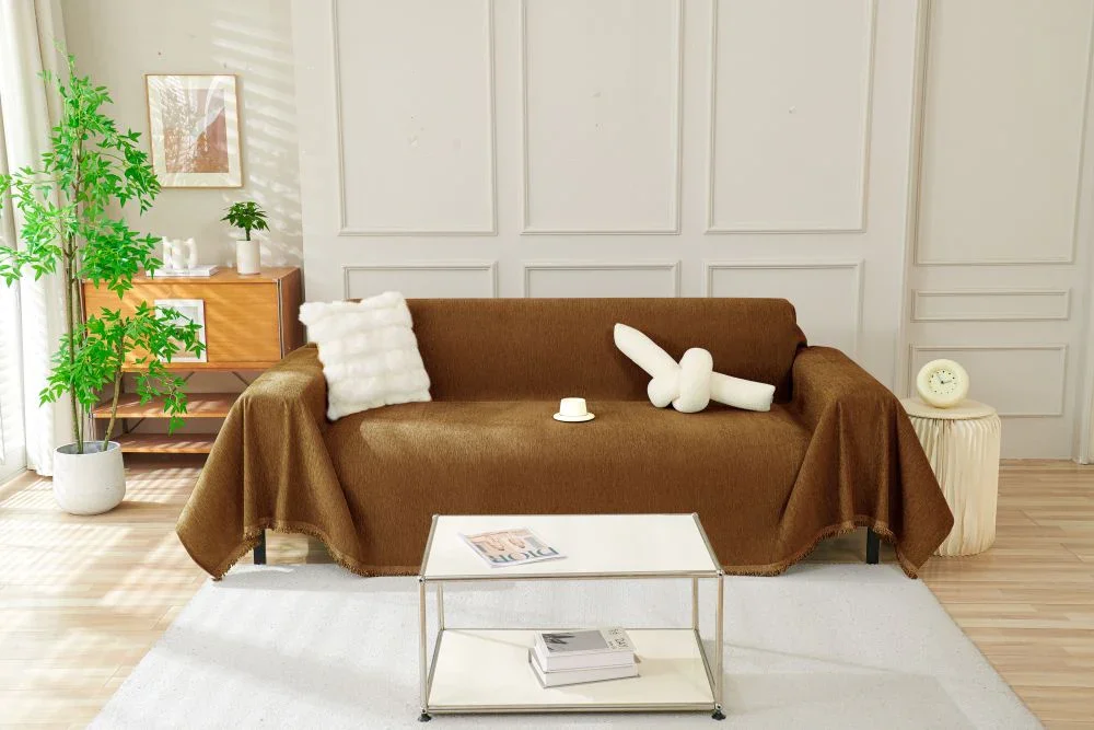 Sofa Throw - Elligate - Dark brown