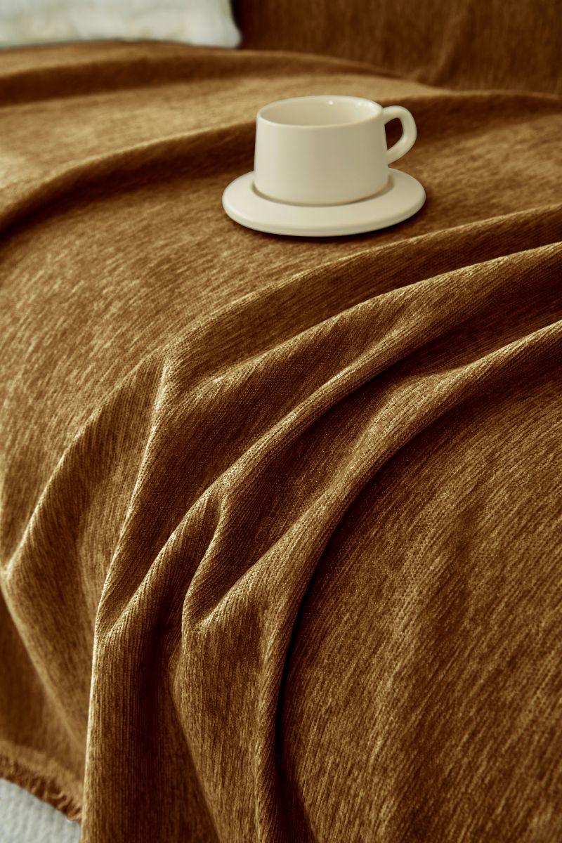 Sofa Throw - Elligate - Dark brown - Image 4