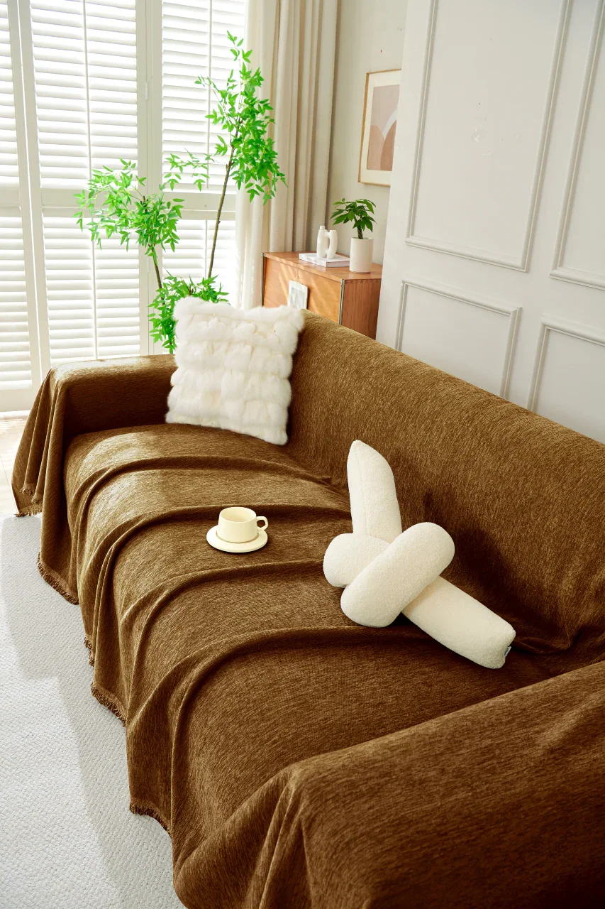 Sofa Throw - Elligate - Dark brown - Image 5