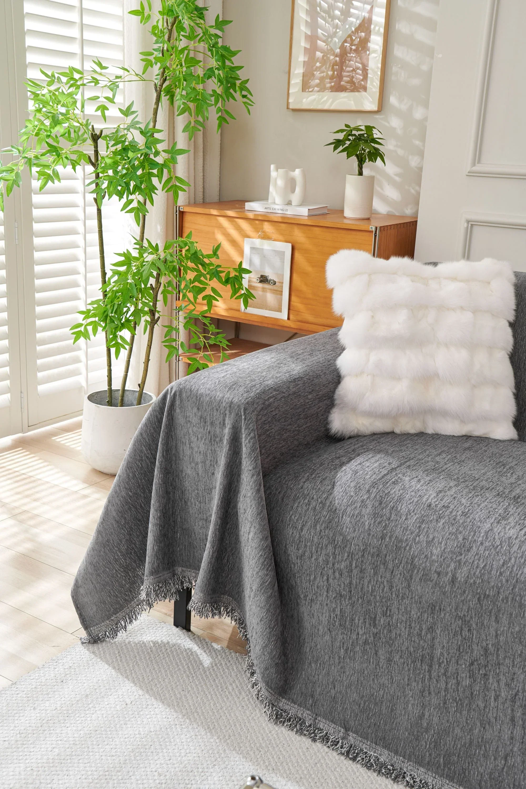 Sofa Throw - Elligate - Dark Gray - Image 3
