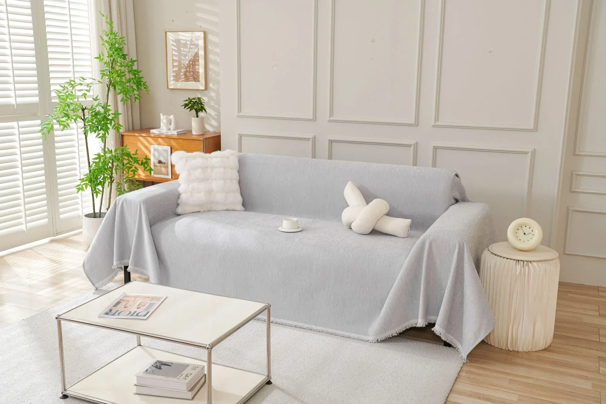 Sofa Throw - Elligate - Light Gray