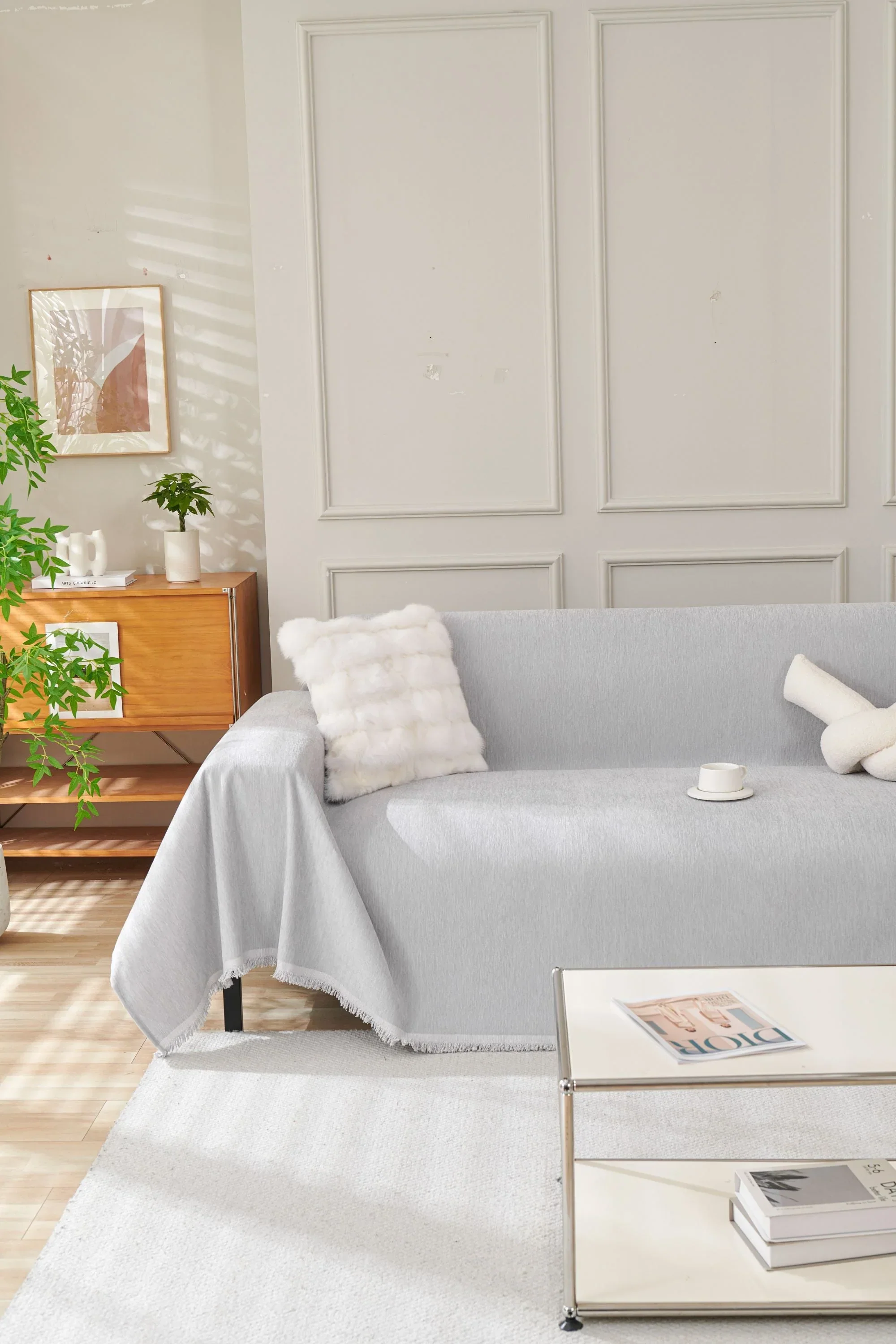 Sofa Throw - Elligate - Light Gray - Image 2