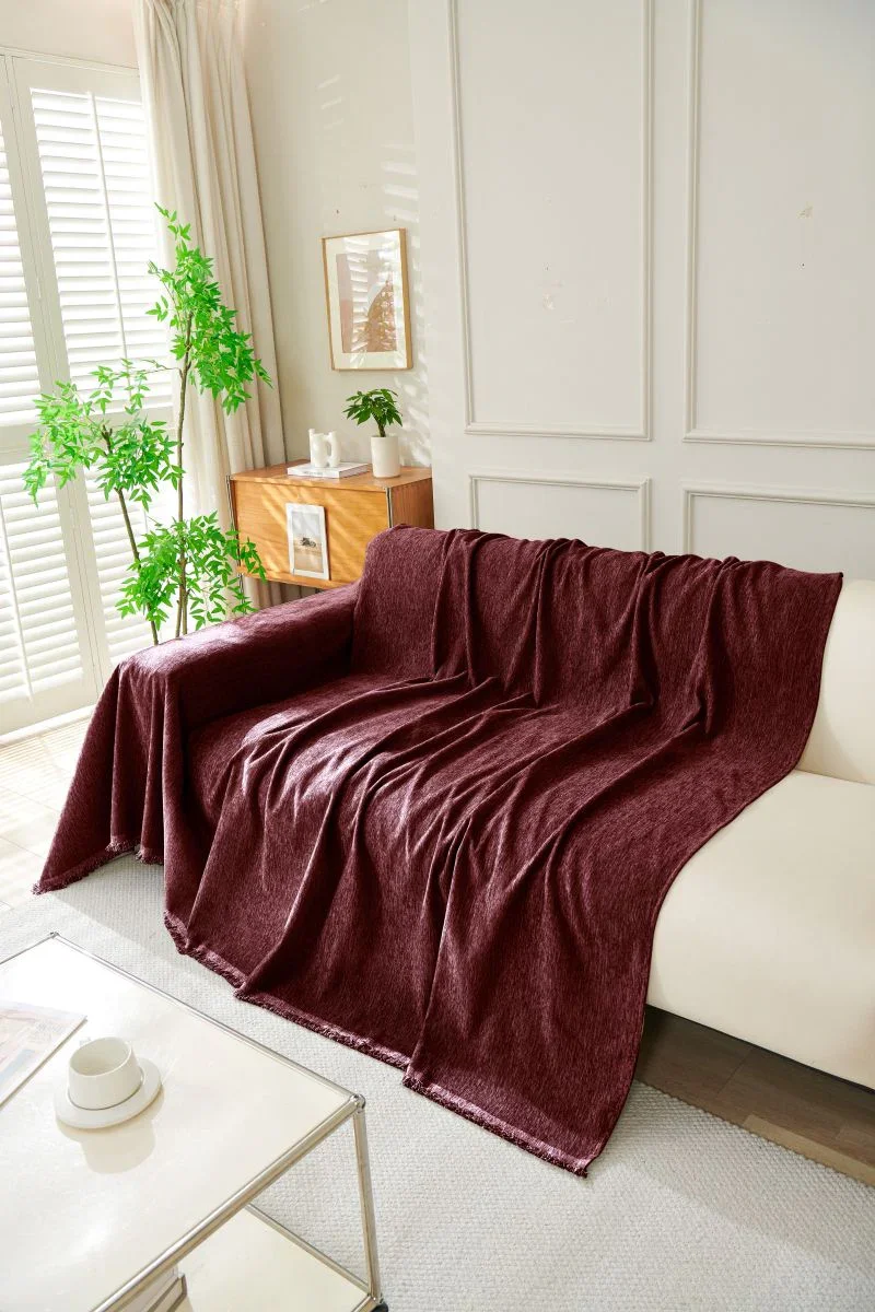 Sofa Throw - Elligate - Maroon - Image 2