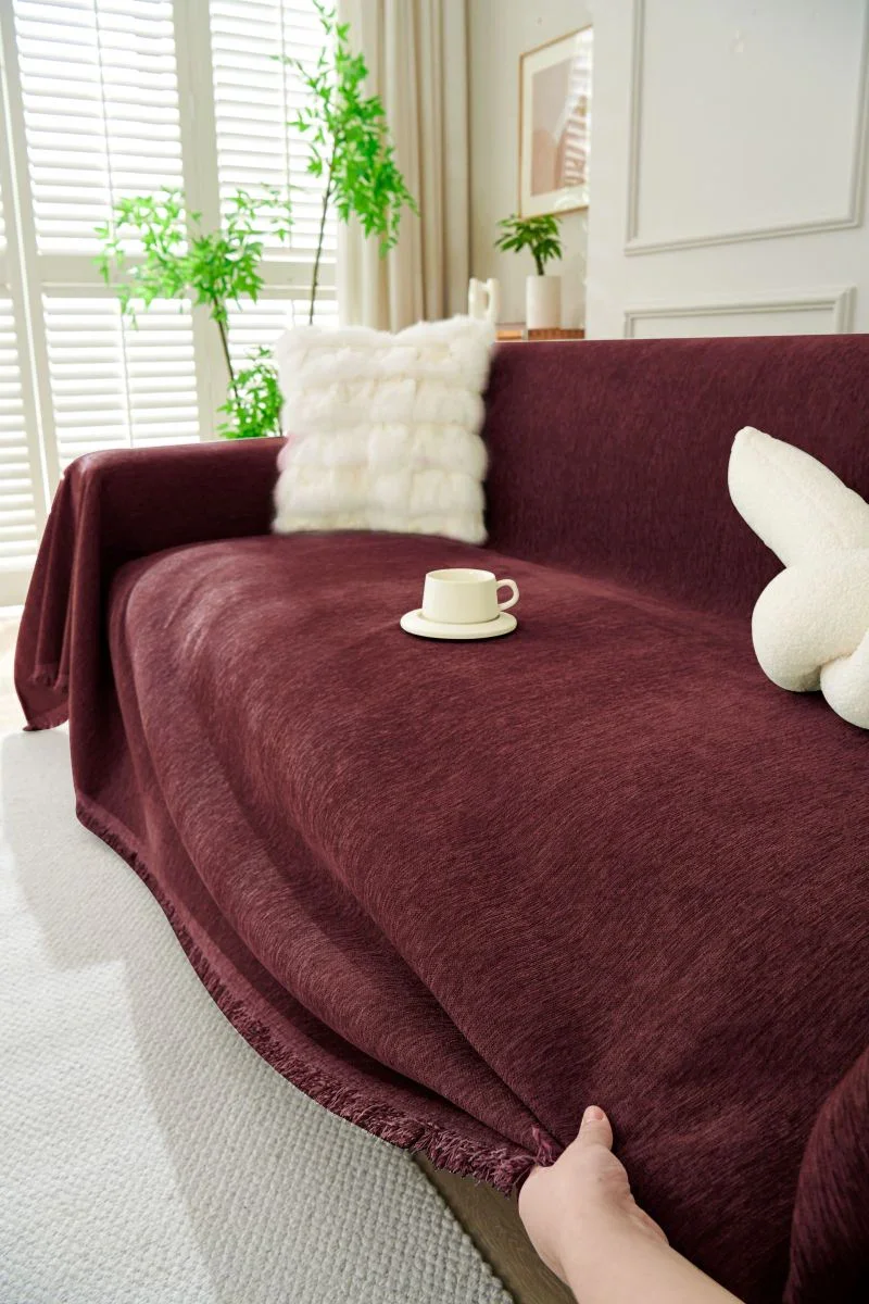 Sofa Throw - Elligate - Maroon - Image 3
