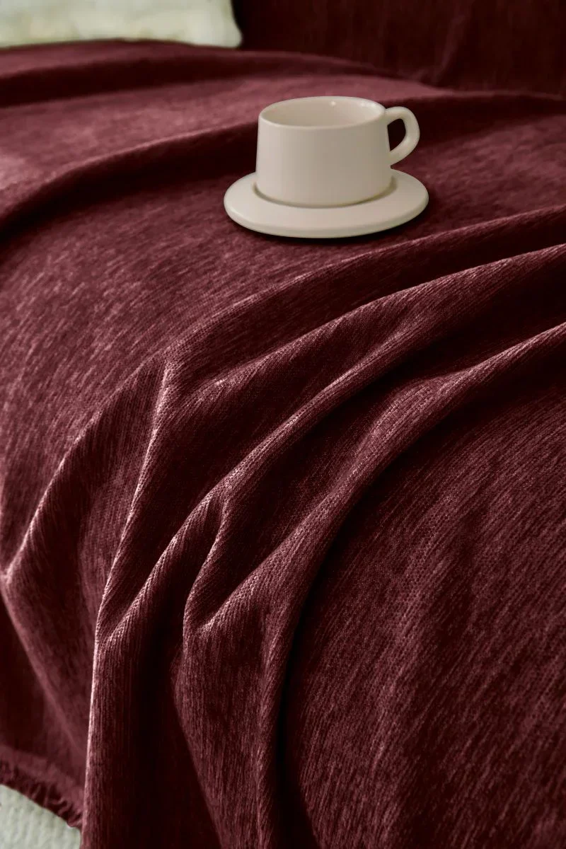 Sofa Throw - Elligate - Maroon - Image 4