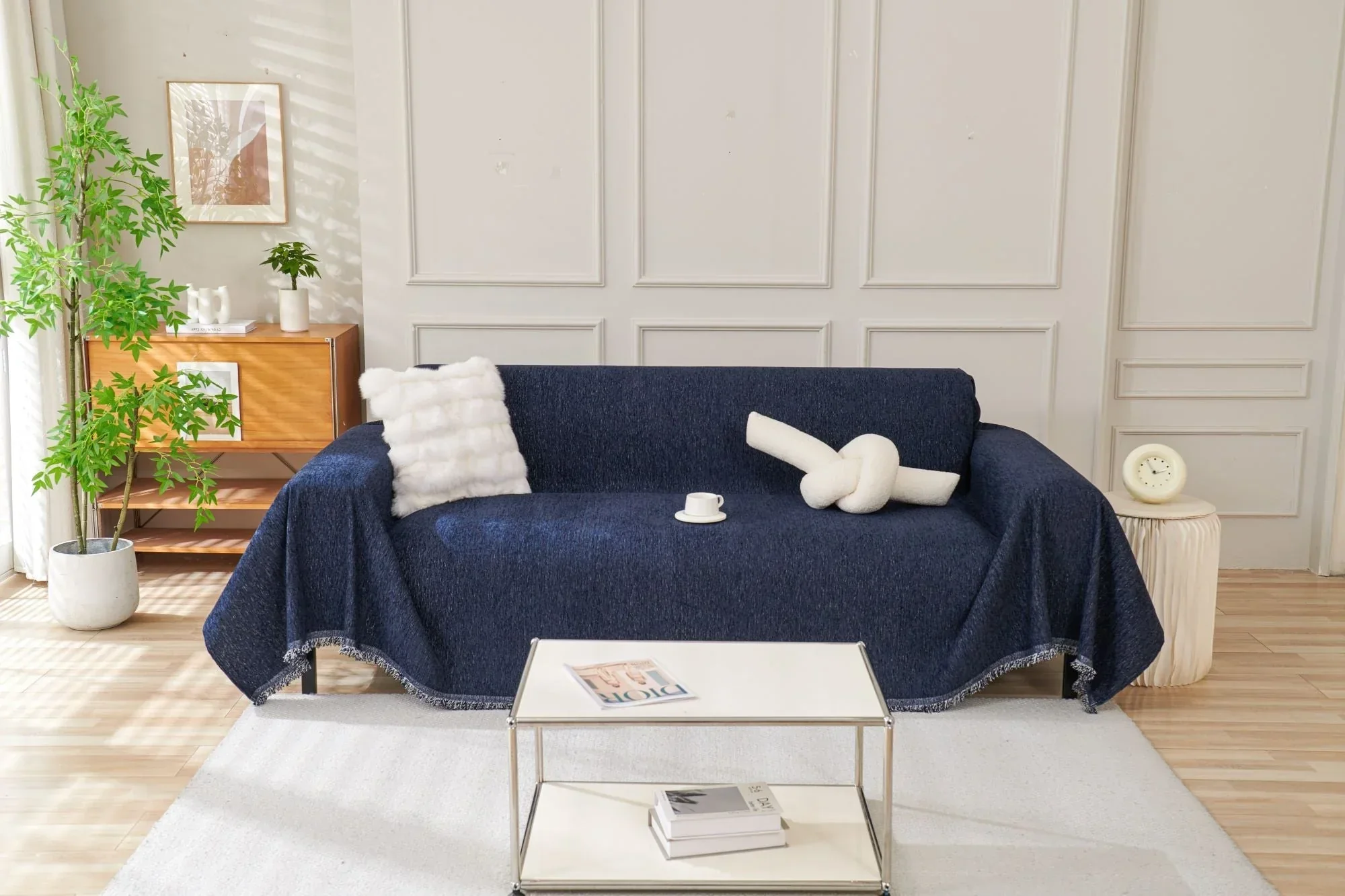 Sofa Throw - Elligate - Navy Blue