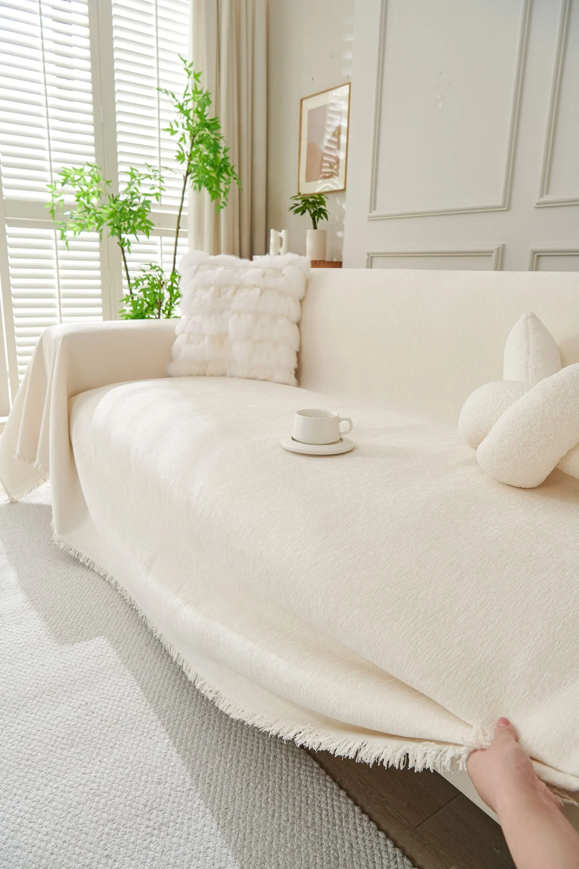Sofa Throw - Elligate - Off white - Image 3