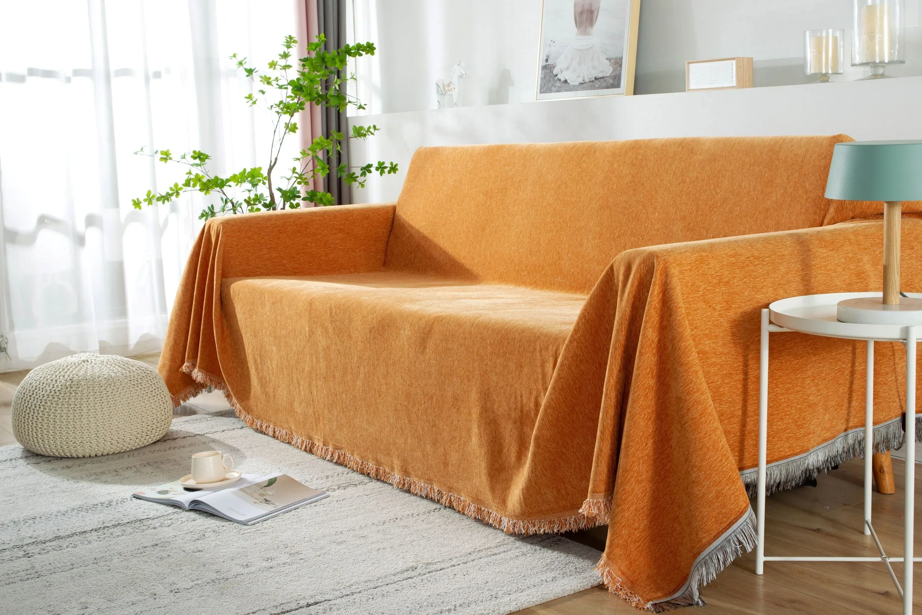 Sofa Throw - Elligate - Orange - Image 2