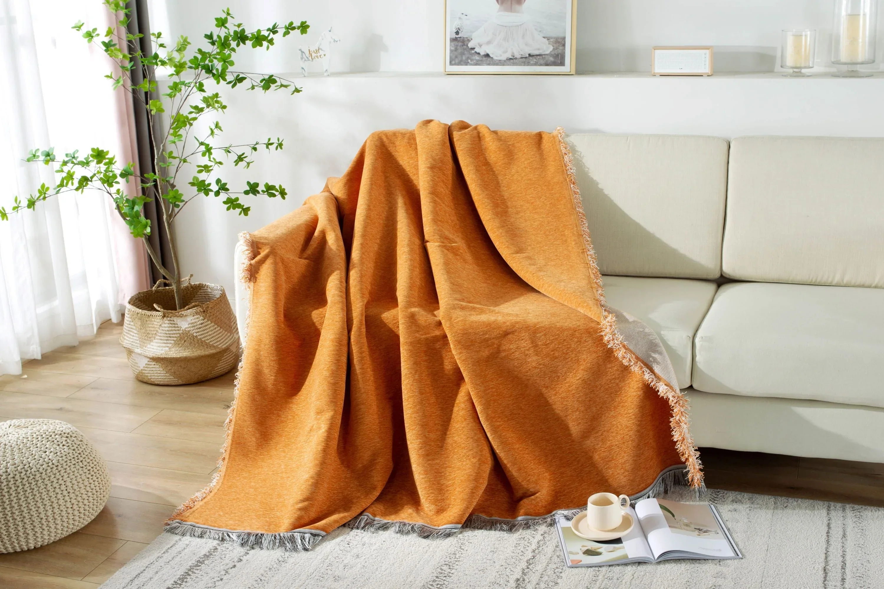 Sofa Throw - Elligate - Orange - Image 5