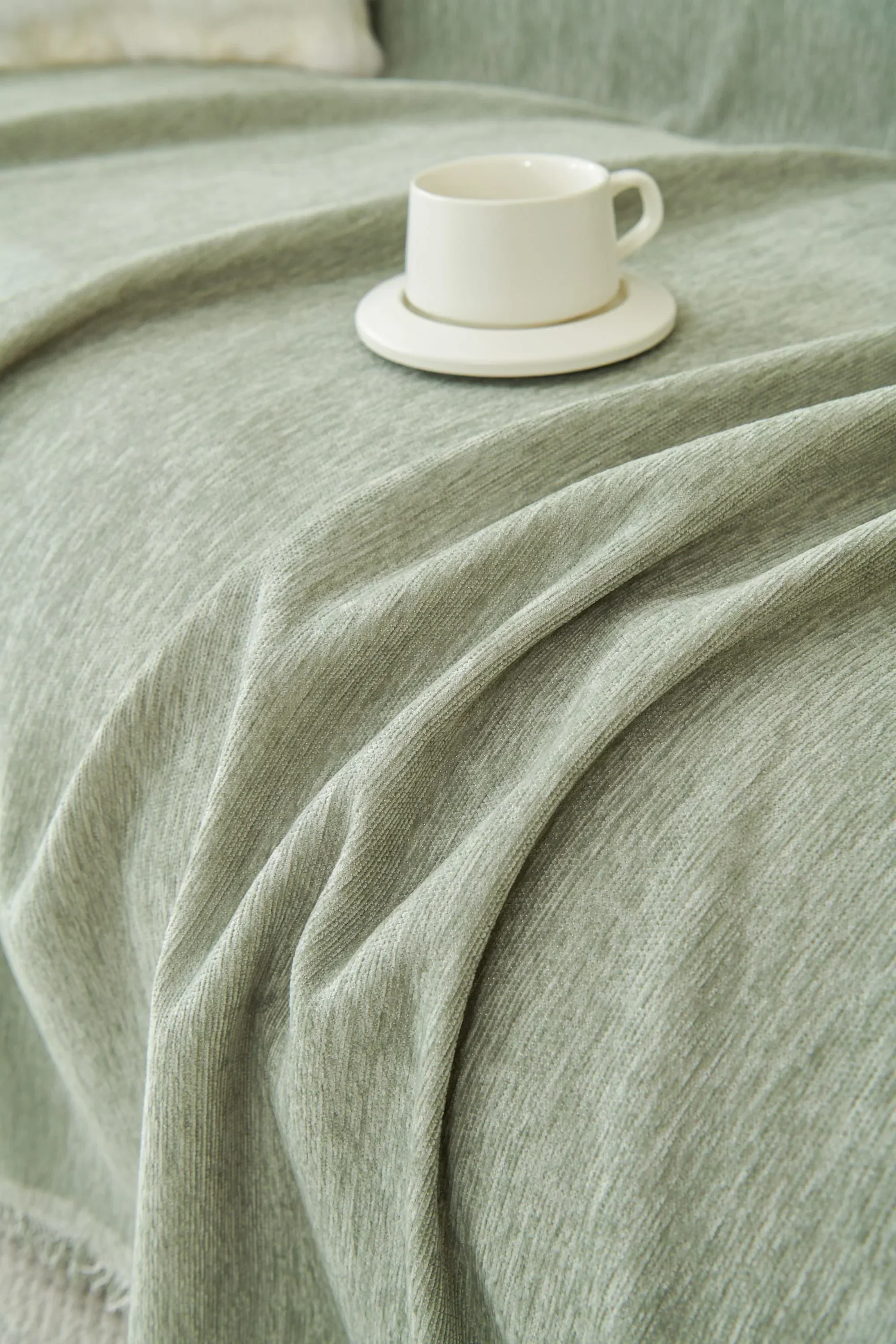Sofa Throw - Elligate - Sage Green - Image 4
