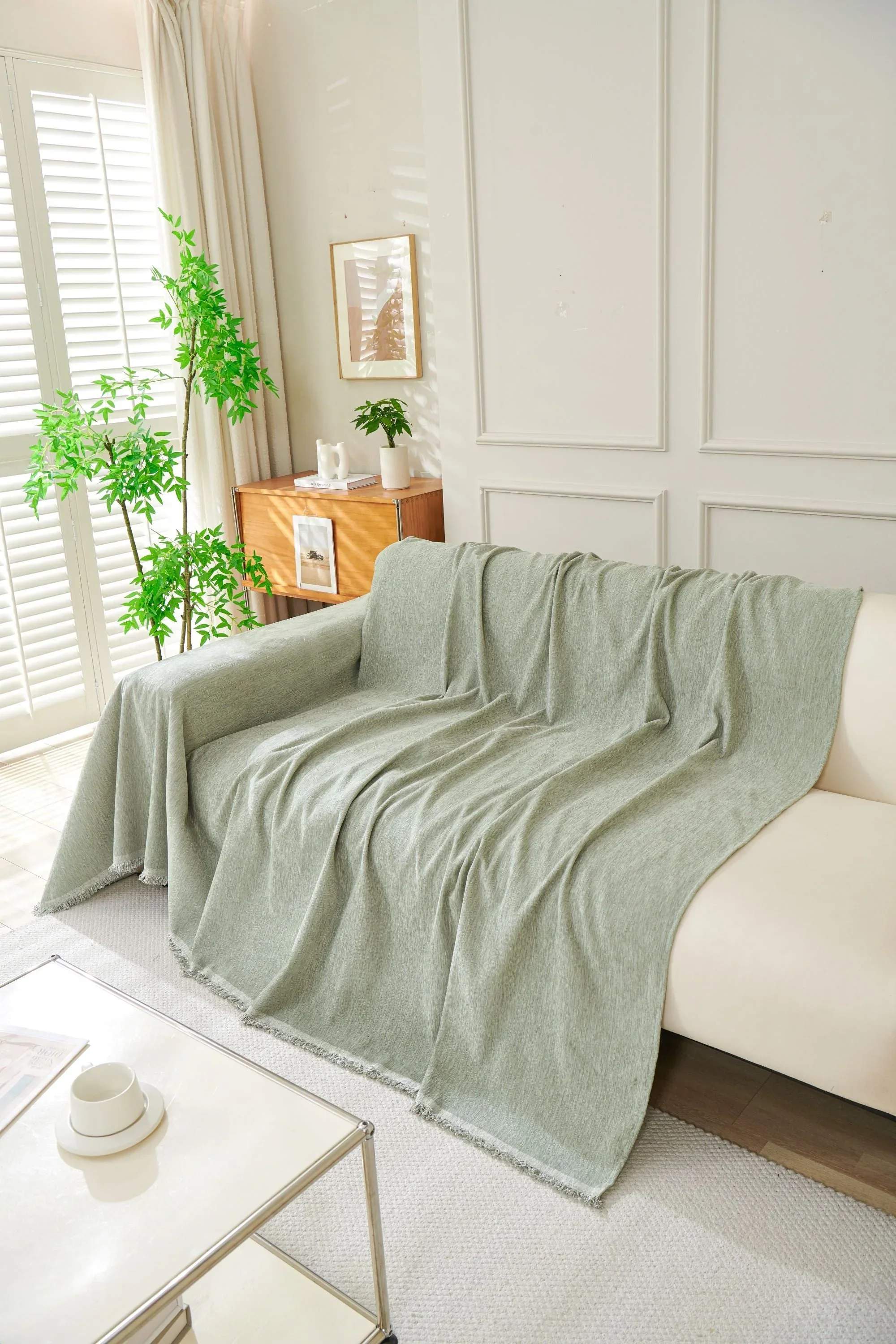 Sofa Throw - Elligate - Sage Green - Image 5