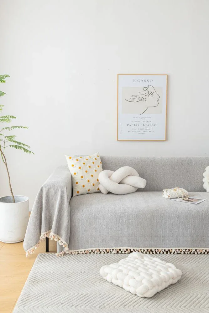 Sofa Throw - Herpome - Cloud Gray - Image 2