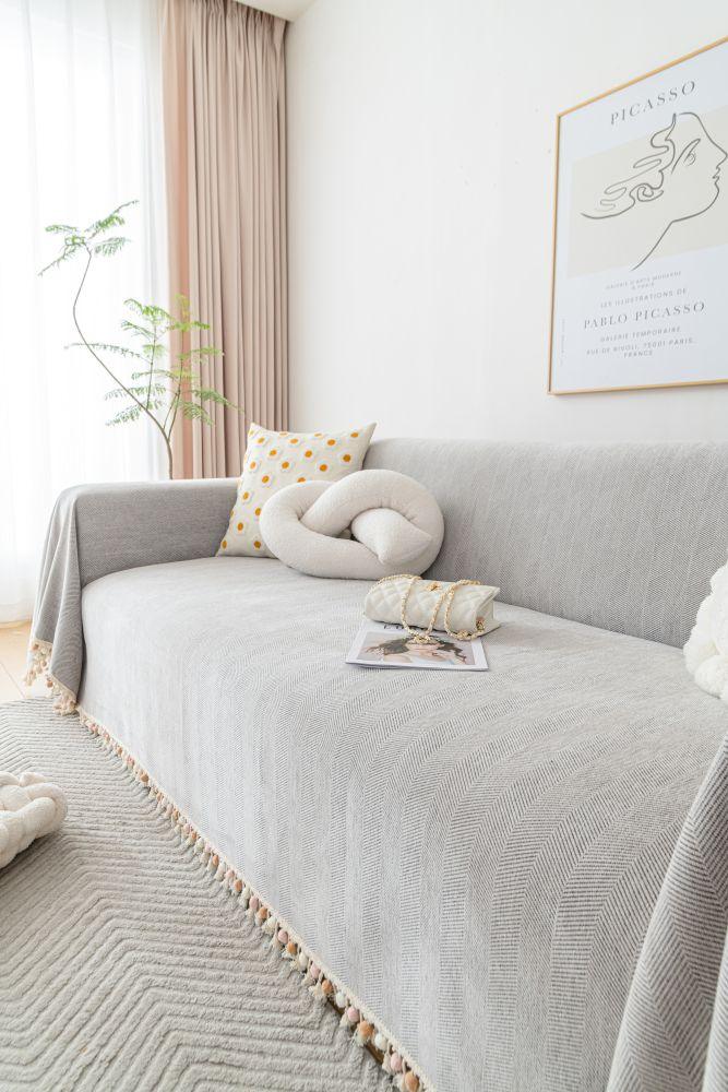 Sofa Throw - Herpome - Cloud Gray - Image 4